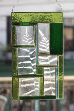 Stained Glass with Fern